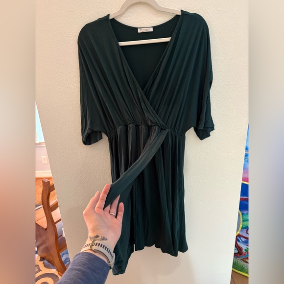 Delivery/ Nursing Gown Dress, Ekouaer, Large, Deep Green - Picture 3 of 3